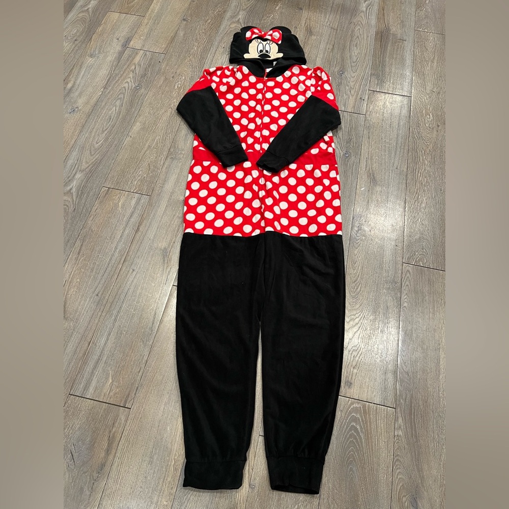 Disney Red and Black Onesie with White Dots